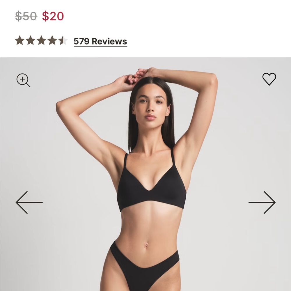 NWT SKIMS Wireless Form T-Shirt Bra 36C